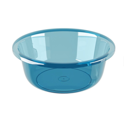 Curățenie și Întreținere - Lighean multifunctional, plastic, transparent, marime M, 26 x 19 x 10 cm, Albastru