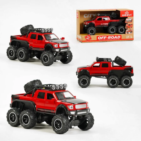 Mașină off-road roșie cu fricțiune, sunete și lumini [2]