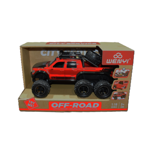 Mașină off-road roșie cu fricțiune, sunete și lumini [6]