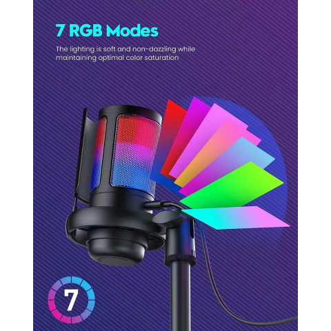 Microfon cu condensator și lumini RGB [3]