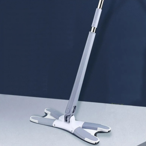 Mop în formă de X, cu reglare telescopică și cap rotativ 360 de grade, alb [7]