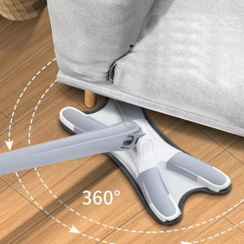 Mop în formă de X, cu reglare telescopică și cap rotativ 360 de grade, alb [6]