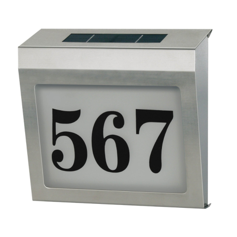 Grădină - Număr de casă/poartă iluminat solar, 2 LED-uri, aprindere automată