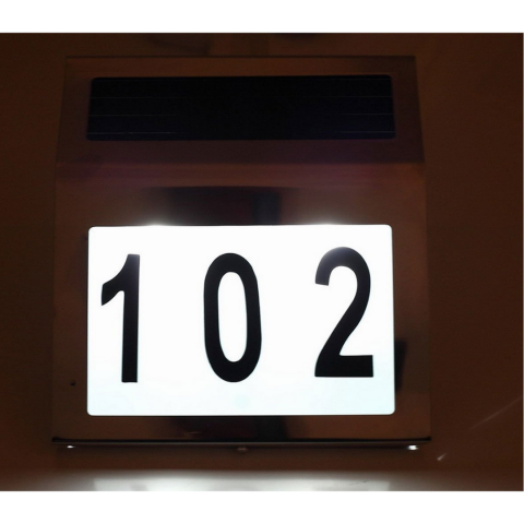 Număr de casă/poartă iluminat solar, 2 LED-uri, aprindere automată [3]