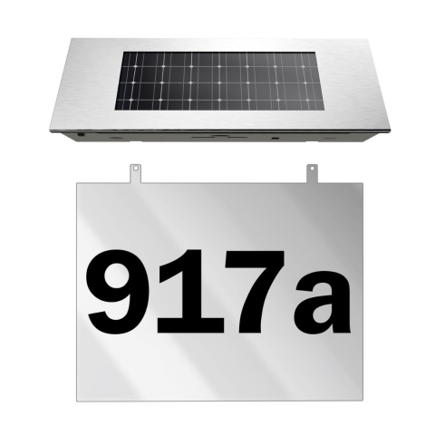 Număr de casă/poartă iluminat solar, 4 LED-uri, aprindere automată [5]