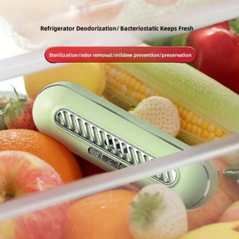 Odorizant portabil cu generator de ozon pentru frigider, verde [5]