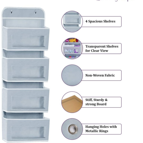 Organizator de depozitare pentru ușă sau dulap cu 4 buzunare [1]