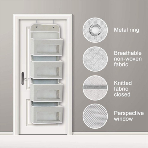 Organizator de depozitare pentru ușă sau dulap cu 4 buzunare [3]