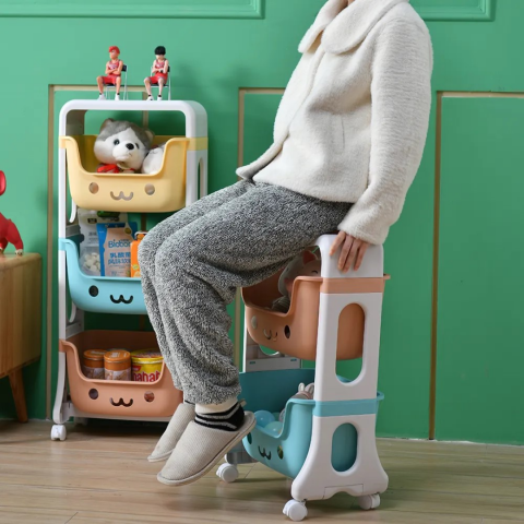 Organizator pentru jucării, 2 compartimente, cu roți [1]