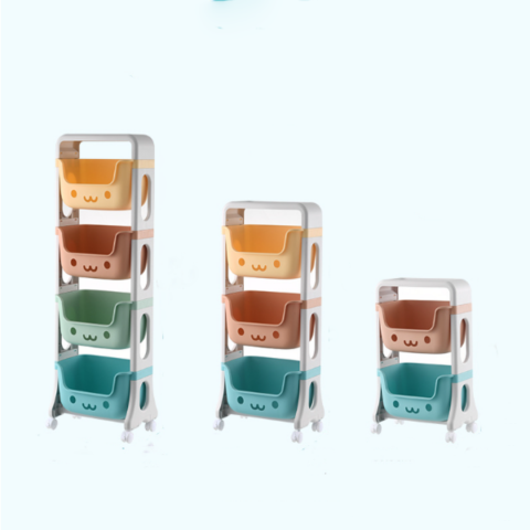 Organizator pentru jucării, 4 compartimente, cu roți [6]