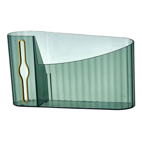 Organizator pentru saci gunoi, montare pe perete, fara gaurire, Verde transparent [1]