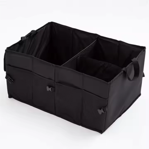 Organizator Portbagaj cu 3 compartimente si 6 buzunare, Pliabil, Waterproof, 53x38x23 cm, Negru [4]