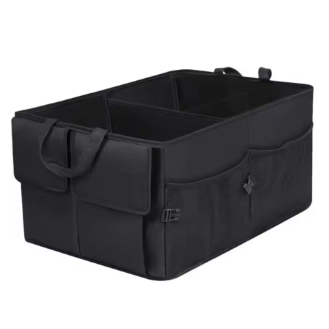 Auto - Organizator Portbagaj cu 3 compartimente si 6 buzunare, Pliabil, Waterproof, 53x38x23 cm, Negru