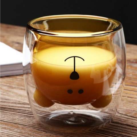 Pahar cu pereți dubli, Ursuleț, 250 ml, Galben [2]