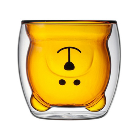 Pahar cu pereți dubli, Ursuleț, 250 ml, Galben [1]
