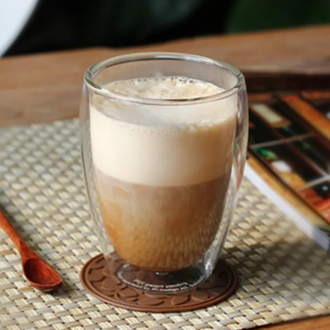 Pahar din sticlă cu pereți dubli, termorezistent, 350 ml [3]