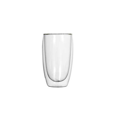 Servirea Mesei - Pahar din sticlă cu pereți dubli, termorezistent, capacitate 450 ml