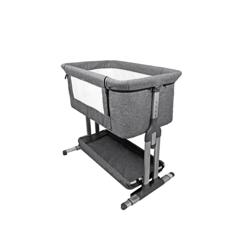 Camera copilului - Pătuț bebeluș reglabil în 4 poziții, cu geantă de transport, gri închis