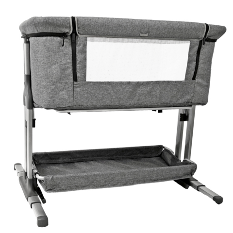 Pătuț bebeluș reglabil în 4 poziții, cu geantă de transport, gri închis [5]