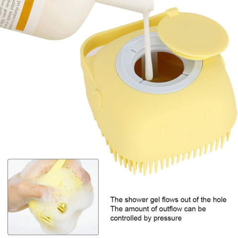 Perie de corp pentru duș/animale, Galben [2]