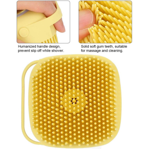 Perie de corp pentru duș/animale, Galben [3]