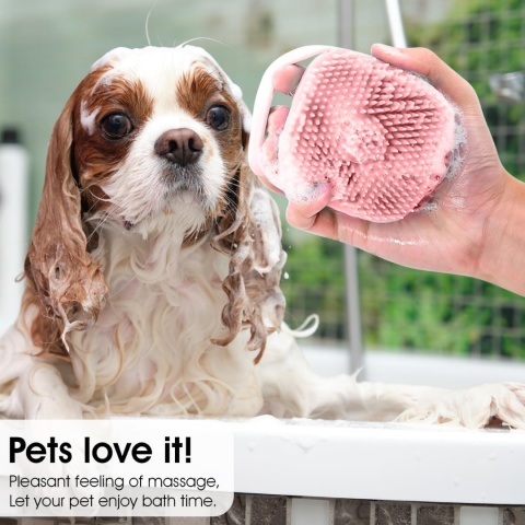 Perie de corp pentru duș/animale, Roz [2]