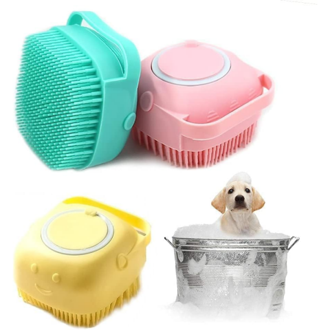 Perie de corp pentru duș/animale, Roz [7]