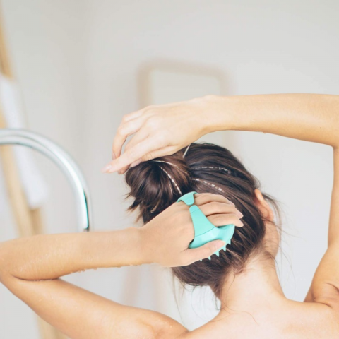 Perie din silicon pentru masaj, Turcoaz [6]