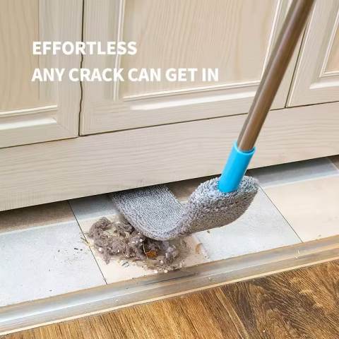 Perie subțire de praf cu mâner extensibil, din material lavabil, microfibră, pentru spații înguste [1]