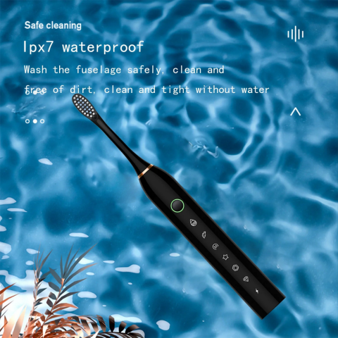 Periuță de dinți electrică, cu 4 capete, Negru [2]