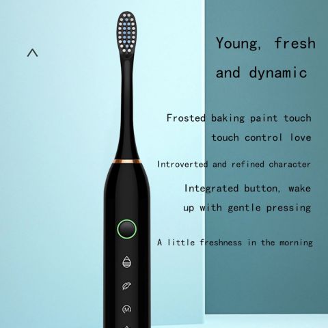 Periuță de dinți electrică, cu 4 capete, Negru [4]