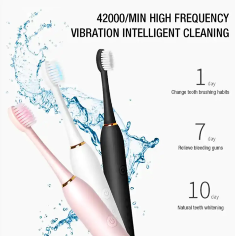 Periuta dinti electrica, 4 capete, Roz [1]