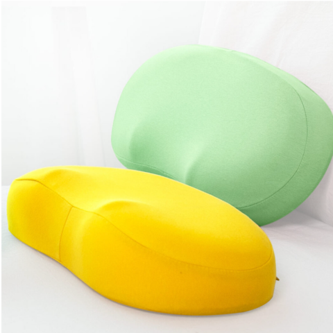 Pernă ortopedică din spumă cu memorie, pentru gât, cap și zona cervicală, Galben [5]