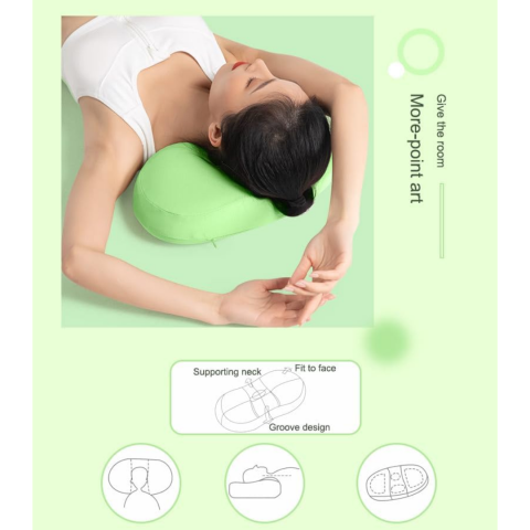 Pernă ortopedică din spumă cu memorie, pentru gât, cap și zona cervicală, Verde [3]