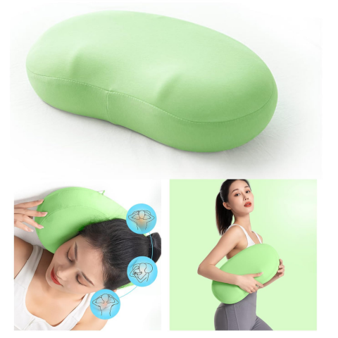 Pernă ortopedică din spumă cu memorie, pentru gât, cap și zona cervicală, Verde [1]