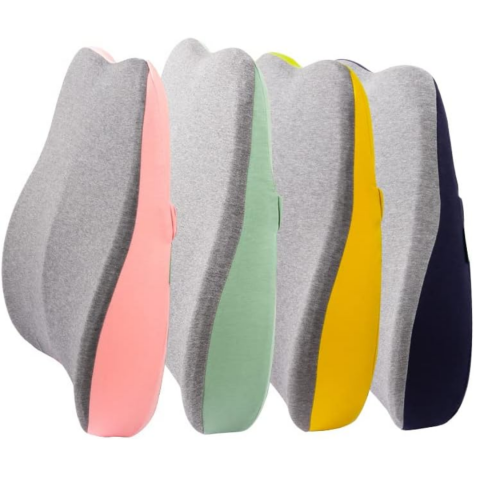 Pernă ortopedică lombară, cu spumă de memorie și husă lavabilă, Galben [3]