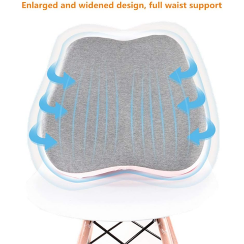 Pernă ortopedică lombară, cu spumă de memorie și husă lavabilă, Galben [2]