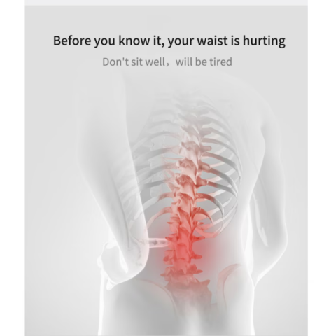 Pernă ortopedică lombară, cu spumă de memorie și husă lavabilă, Roz [4]