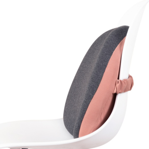 Pernă ortopedică lombară, cu spumă de memorie și husă lavabilă, Roz [8]