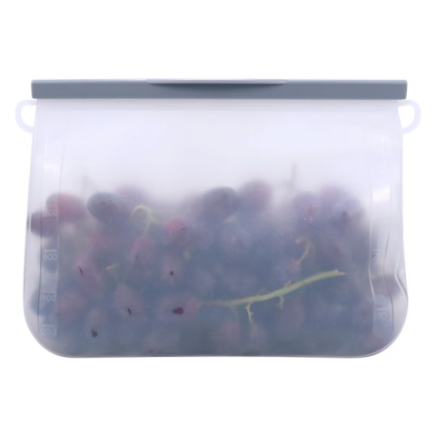 Pungi Alimentare - Pungă reutilizabilă pentru alimente, 1.5L, Transparent