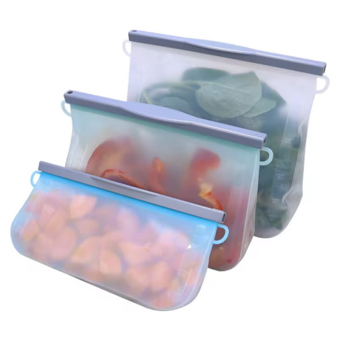 Pungă reutilizabilă pentru alimente, 1.5L, Transparent [4]