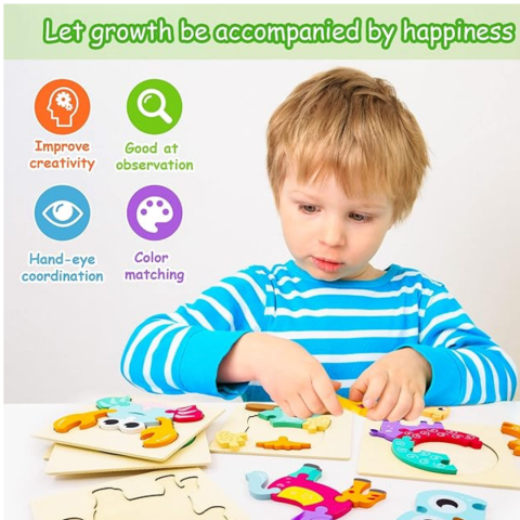 Puzzle 3D din lemn, model broscuță [6]