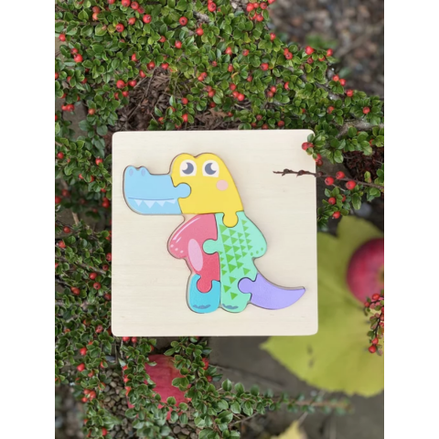 Puzzle 3D din lemn, model crocodil [1]