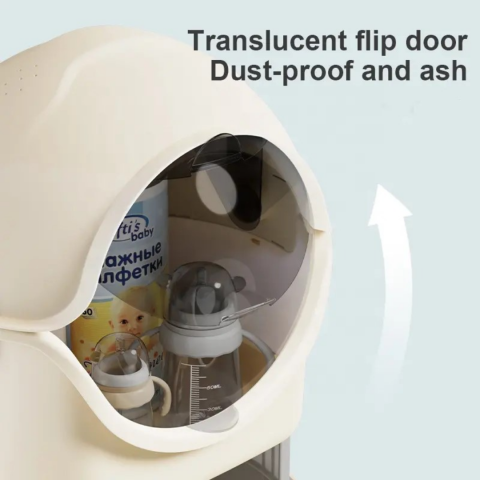 Raft de depozitare mobil cu 4 roți, model cosmonaut, două nivele [1]