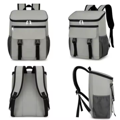 Rucsac frigorific si izoterm 25L, impermeabil, ajustabil, buzunare laterale, ideal pentru picnic si drumetii, Gri [3]