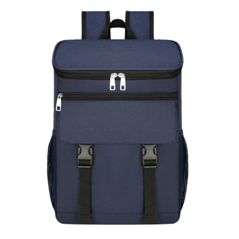 Camping - Rucsac frigorific si izoterm 25L, impermeabil, ajustabil, buzunare laterale, ideal pentru picnic si drumetii, Bleumarin