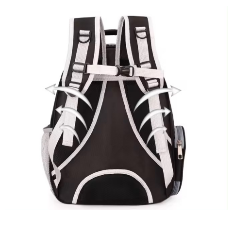Rucsac transport animale cu greutate maximă 6.5 kg, hublou transparent, buzunar lateral, negru [3]