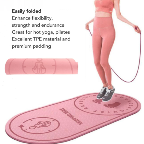 Saltea antrenament fitness/yoga, roz [7]