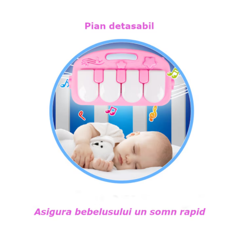 Saltea de activități, 4 în 1, cu lumini, sunete și pian detașabil [2]