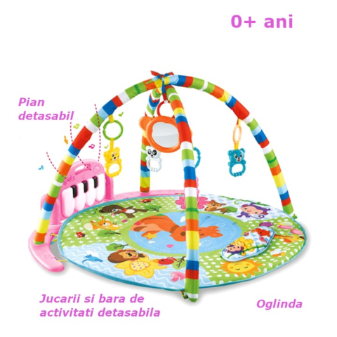 Saltea de activități, 4 în 1, cu lumini, sunete și pian detașabil [3]